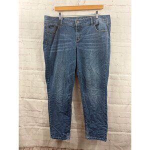 NY&C Slim Slouch Jeans Womens Size 16 Blue Casual Streetwear Preppy Denim